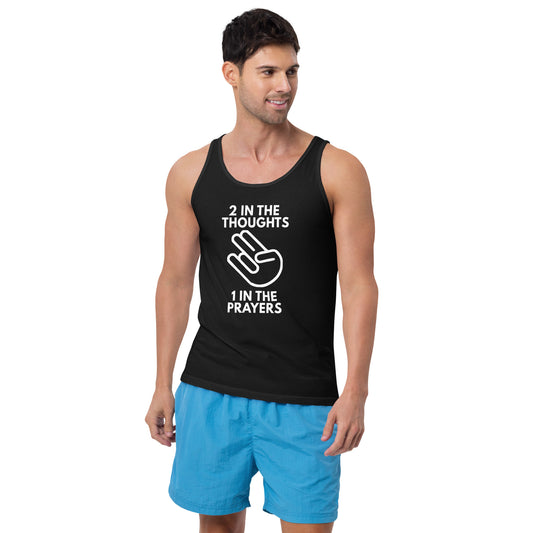 Funny Shocker Joke Crude Inappropriate Unisex Tank Top Thoughts Prayers