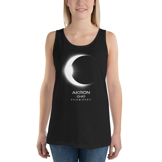 Akron Ohio 2024 Eclipse Unisex Tank Top Souvenir Keepsake