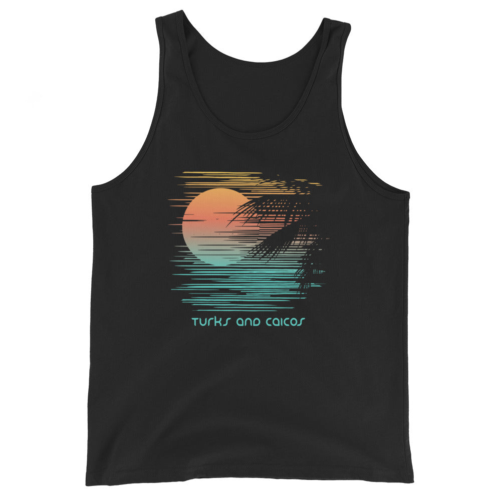 Artistic Turks & Caicos Palm Tree Vacation Souvenir Unisex Tank Top