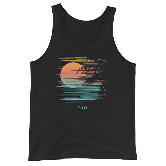 Artistic Hilo Big Island Hawaii Palm Tree Vacation Souvenir Unisex Tank Top