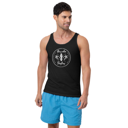 Retro Acapulco Mexico Beach Vacation Souvenir Surfing Fan Unisex Tank Top