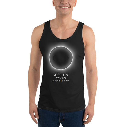 Austin Texas 2024 Eclipse Memento Souvenir April 8th Unisex Tank Top