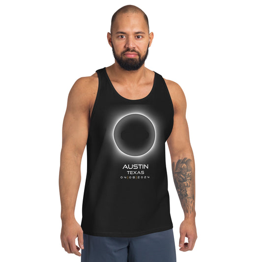 Austin Texas 2024 Eclipse Memento Souvenir April 8th Unisex Tank Top