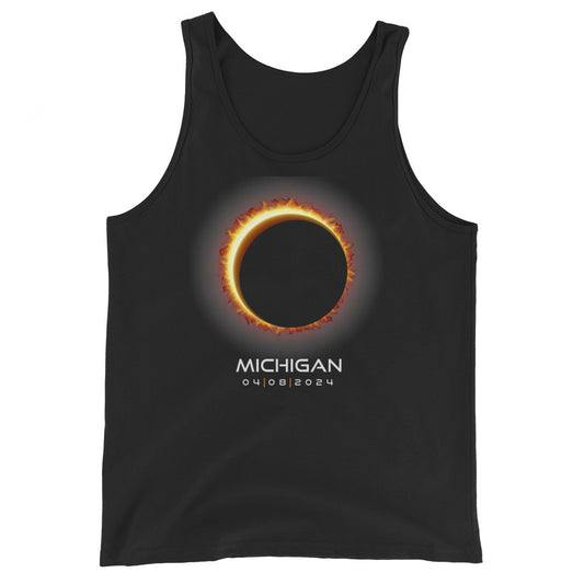 2024 Michigan Eclipse Memento Souvenir April 8 Solar Unisex Tank Top