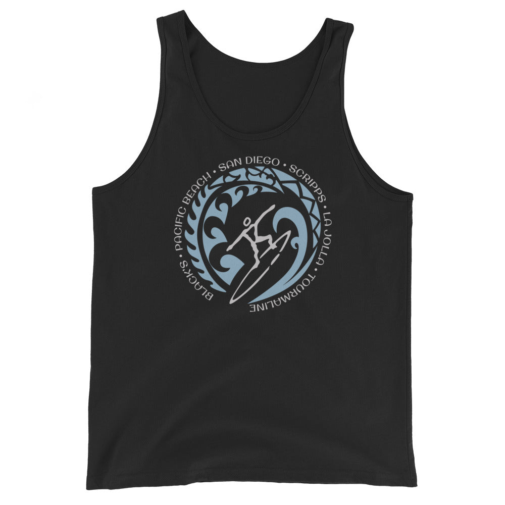 San Diego California Unisex Tank Top  Vintage Surfing Fan Lover
