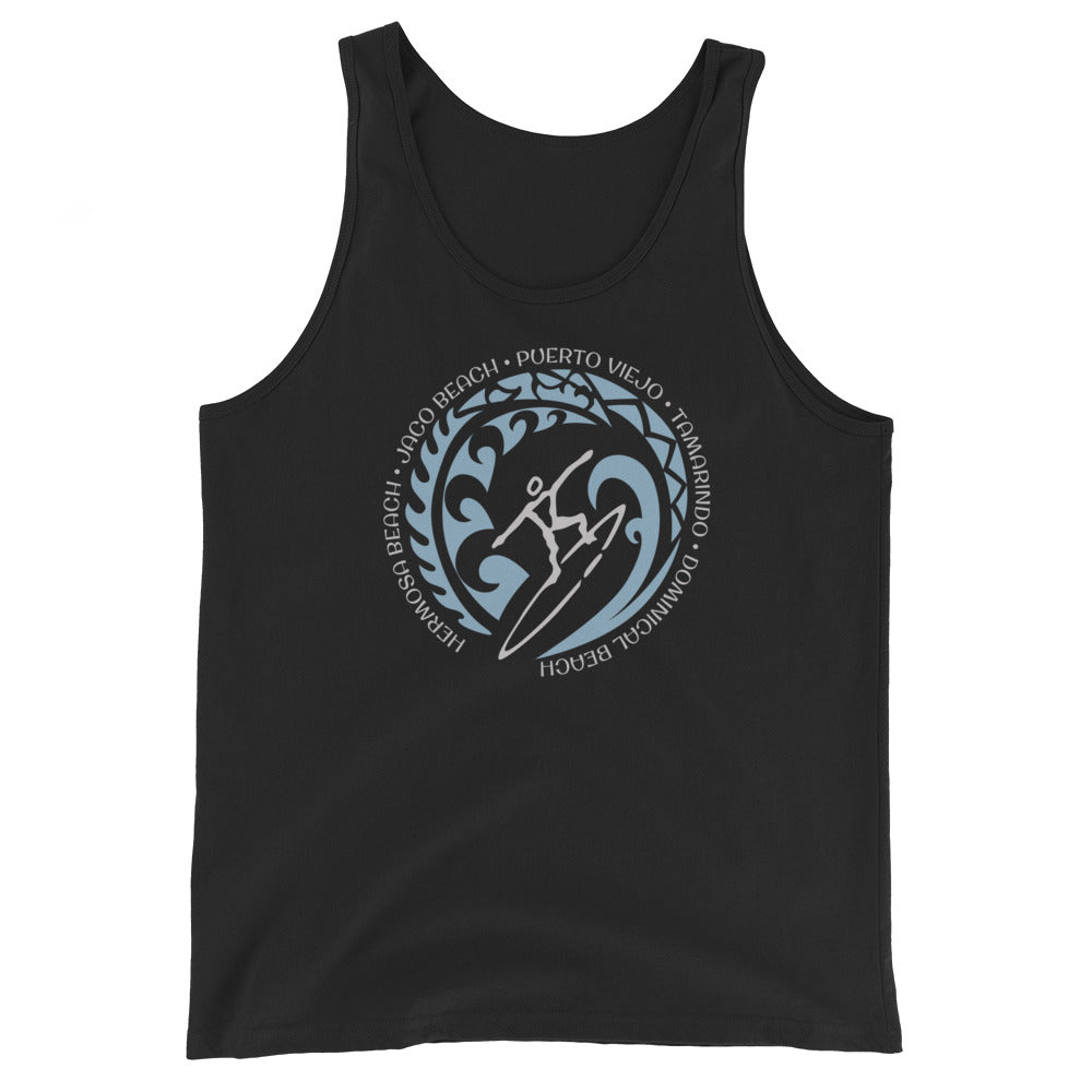 Costa Rica Rican Beach Unisex Tank Top Vintage Surfing Fan Lover