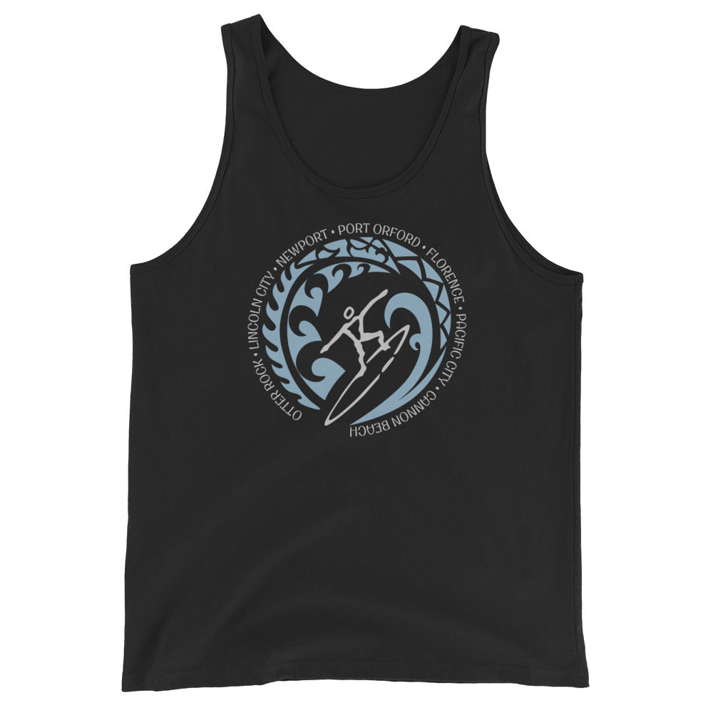Oregon Surfer Coast Unisex Tank Top Vintage Surfing Fan Lover