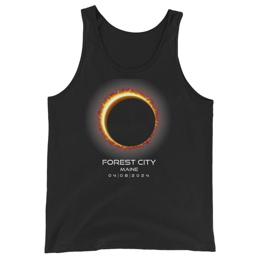 2024 Forest City Maine Eclipse Memento Souvenir April 8 Solar Unisex Tank Top