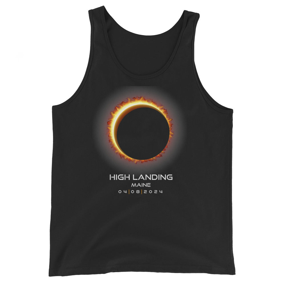 2024 High Landing Maine Eclipse Memento Souvenir April 8 Solar Unisex Tank Top
