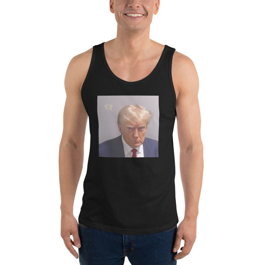 Donald Trump Mug Shot Mugshot Politics Democrats Unisex Tank Top