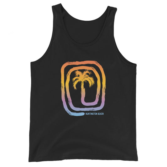 Cool Huntington Beach California Palm Tree Vacation Souvenir Unisex Tank Top