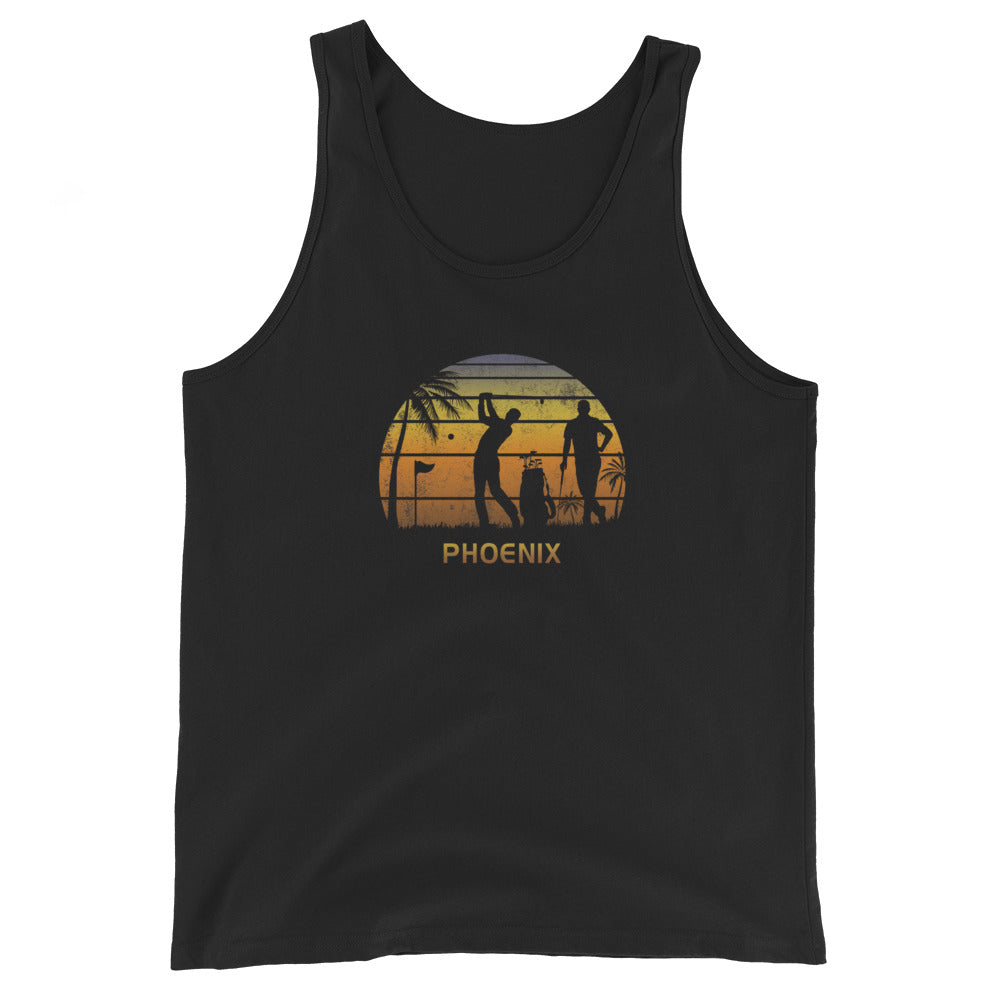 Retro Phoenix Arizona Golf Golfing Fan Golfer Gift Unisex Tank Top