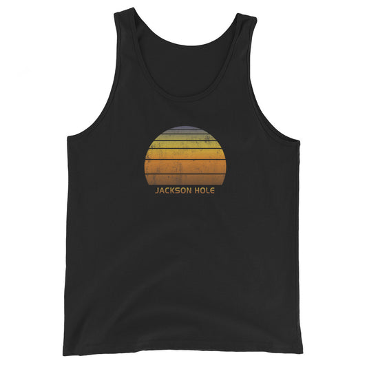 Retro Jackson Hole Wyoming Vintage Sunset Vacation Souvenir Unisex Tank Top