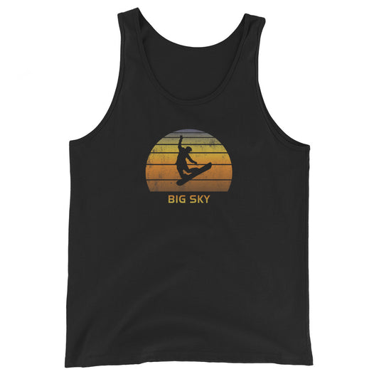 Retro Big Sky Montana Snowboarding Fan Snowboarder Unisex Tank Top