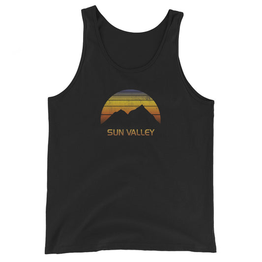 Retro Sun Valley Skiing Snowboarding Hiking Fan Gift Unisex Tank Top