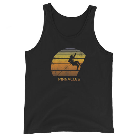 Retro Pinnacles National Park California Unisex Tank Top Rock Climbing Fan Bouldering