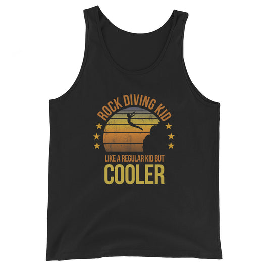 Cool Retro Rock Diving Kid Fan Funny Slogan Unisex Tank Top