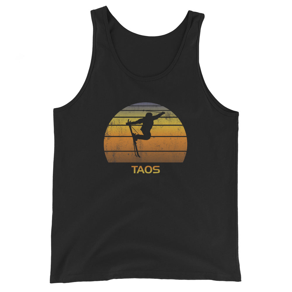 Retro Taos Ski Fan Skier Gift Skiing Sunset Vintage Sunrise Unisex Tank Top