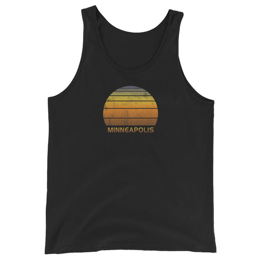 Retro Minneapolis Vintage Sunset Vacation Souvenir Unisex Tank Top