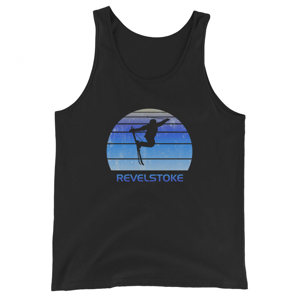 Retro Revelstoke Canada Ski Fan Skier Gift Skiing Vintage Cool Unisex Tank Top