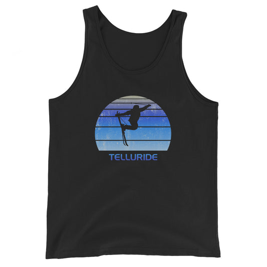 Retro Telluride Colorado Ski Fan Skier Gift Skiing Vintage Cool Unisex Tank Top