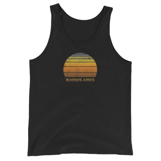 Retro Buenos Aires Argentina Unisex Tank Top Vintage Sunset Vacation Souvenir