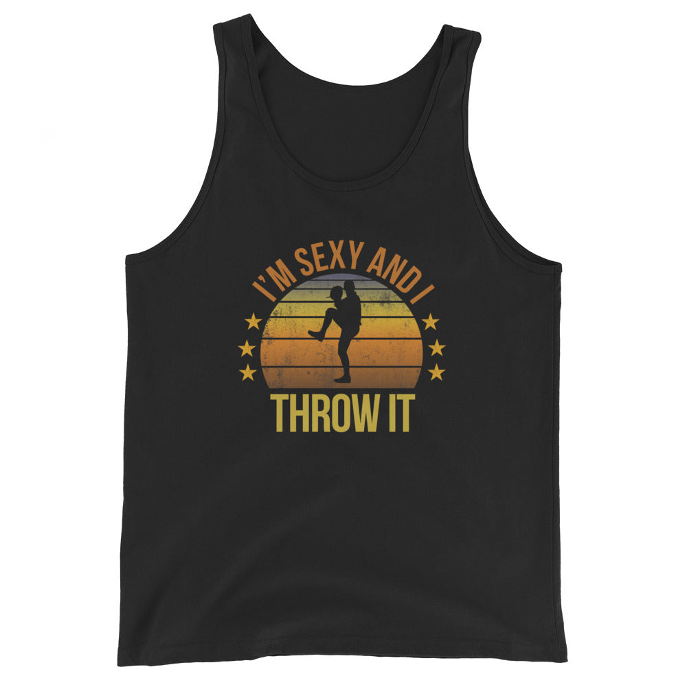 Funny Baseball Pitcher Fan Unisex Tank Top Player Team Quote Joke Sarcastic Phrase