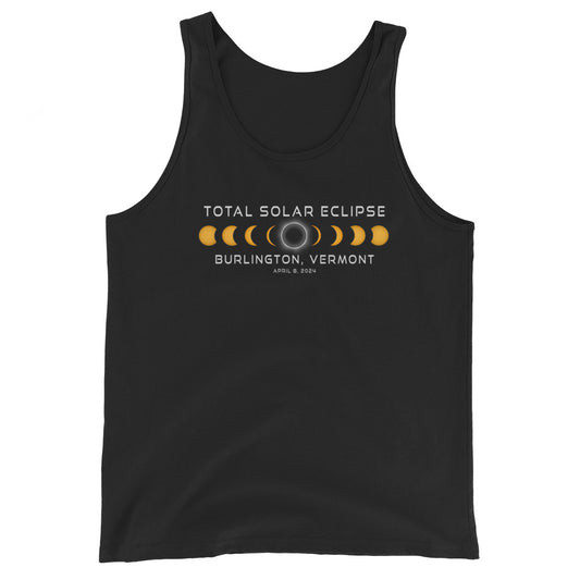 Burlington Vermont Solar Eclipse 2024 April 8 Souvenir Unisex Tank Top