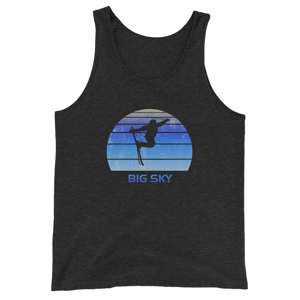 Retro Big Sky Montana Ski Fan Skier Gift Skiing Vintage Cool Unisex Tank Top