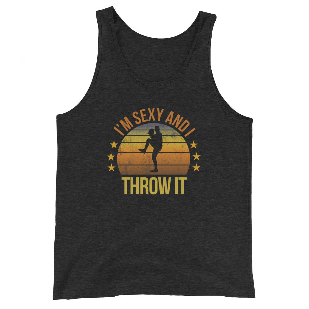 Funny Baseball Pitcher Fan Unisex Tank Top Player Team Quote Joke Sarcastic Phrase