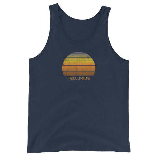 Retro Telluride Colorado Vintage Sunset Vacation Souvenir Unisex Tank Top