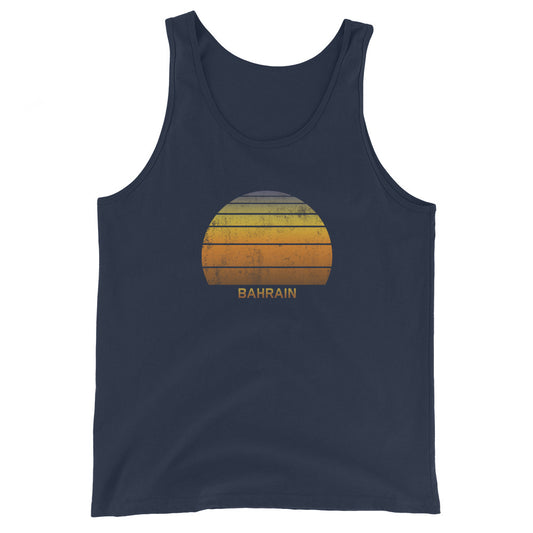 Retro Bahrain Sunset Native Vacation Souvenir Stylish Unisex Tank Top