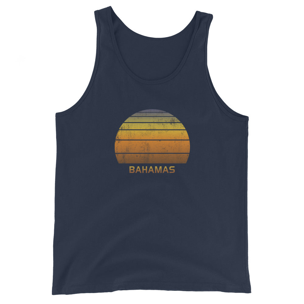 Retro Bahamas Vintage Sunset Vacation Souvenir Unisex Tank Top