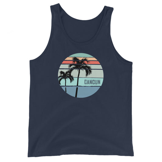 Cool Cancun Mexico Palm Tree Vacation Souvenir Artistic Unisex Tank Top