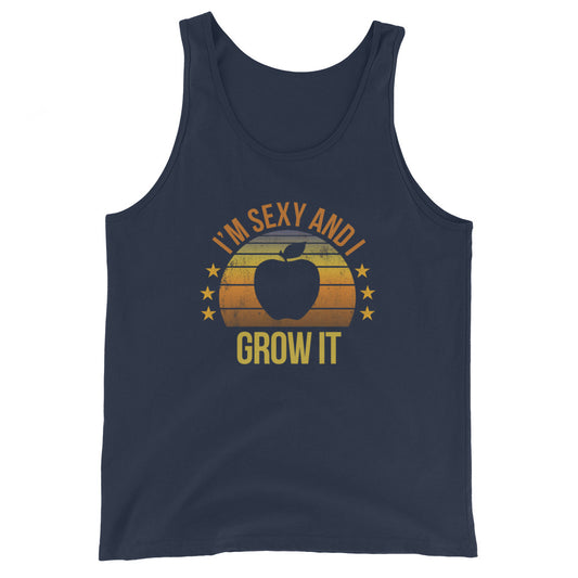 Funny Apple Farmer Farming Fan Quote Joke Sarcastic Phrase Unisex Tank Top