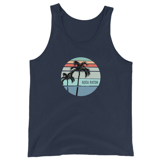 Cool Boca Raton Florida Palm Tree Vacation Souvenir Artistic Unisex Tank Top