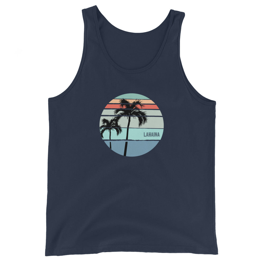 Cool Lahaina Maui Hawaii Palm Tree Vacation Souvenir Artistic Unisex Tank Top