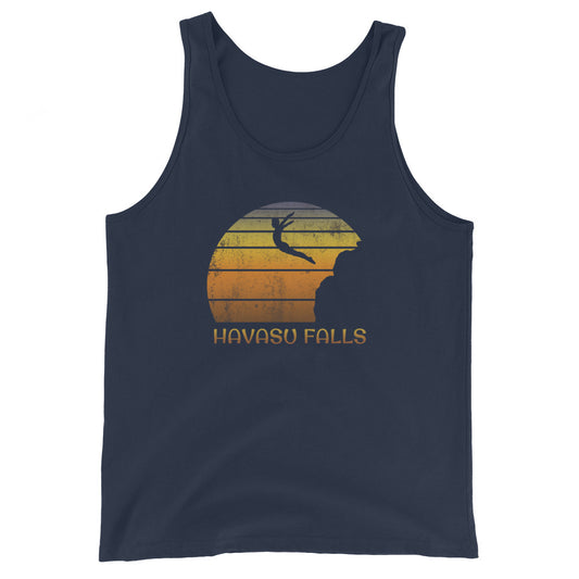 Cool Havasu Falls Arizona Cliff Diving Fan Unisex Tank Top