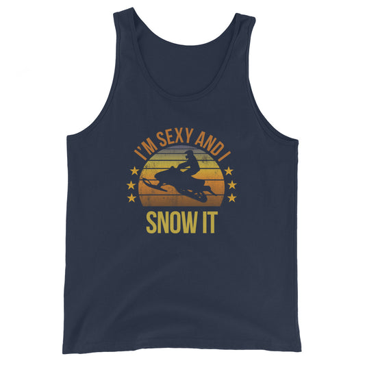 Funny Snow Mobile Fan Snowmobile Quote Joke Sarcastic Phrase Unisex Tank Top