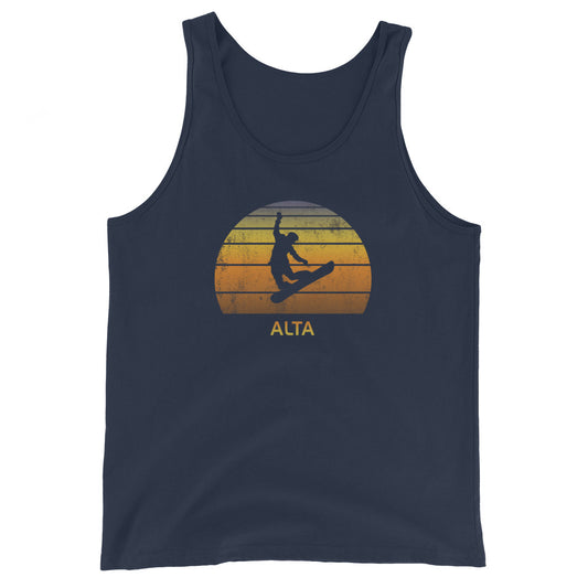 Retro Alta Utah Snowboarding Fan Snowboarder Unisex Tank Top