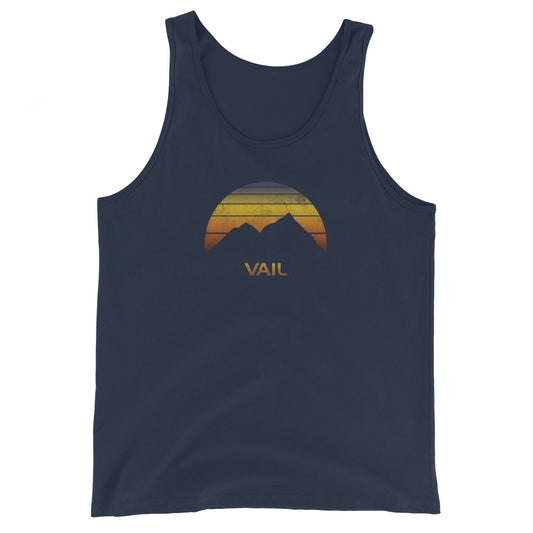 Retro Vail Colorado Ski Snowboard Skier Fan Gift Retro Unisex Tank Top