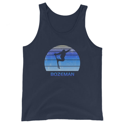 Retro Bozeman Montana Ski Fan Skier Gift Skiing Vintage Cool Unisex Tank Top