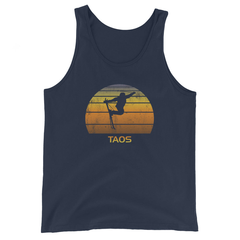 Retro Taos Ski Fan Skier Gift Skiing Sunset Vintage Sunrise Unisex Tank Top