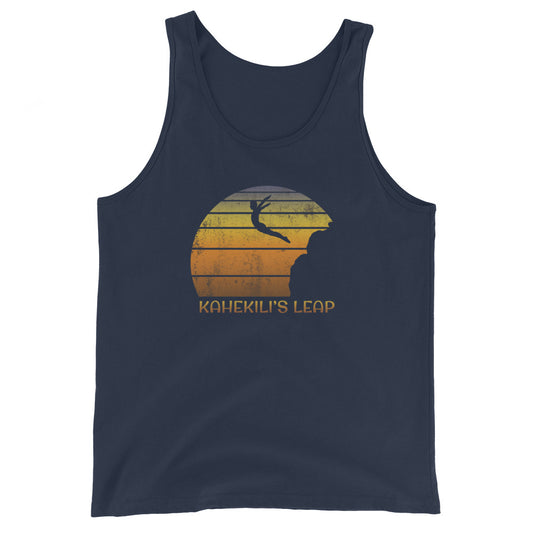 Cool Kahekili’s Leap Lanai Hawaii Cliff Diving Fan Unisex Tank Top