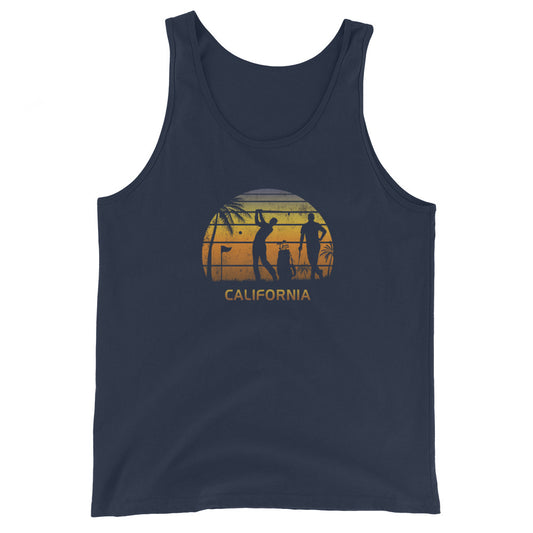 Retro California Golf Golfing Fan Golfer Gift Unisex Tank Top