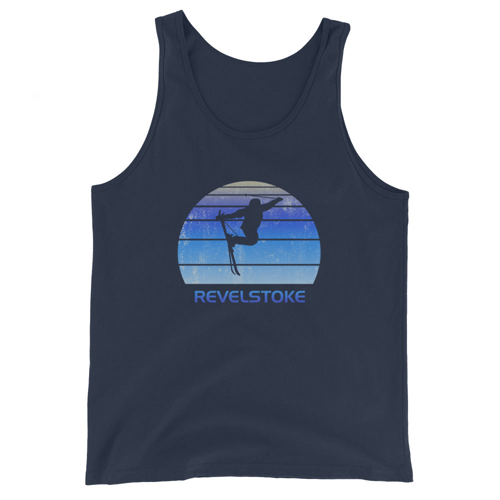 Retro Revelstoke Canada Ski Fan Skier Gift Skiing Vintage Cool Unisex Tank Top