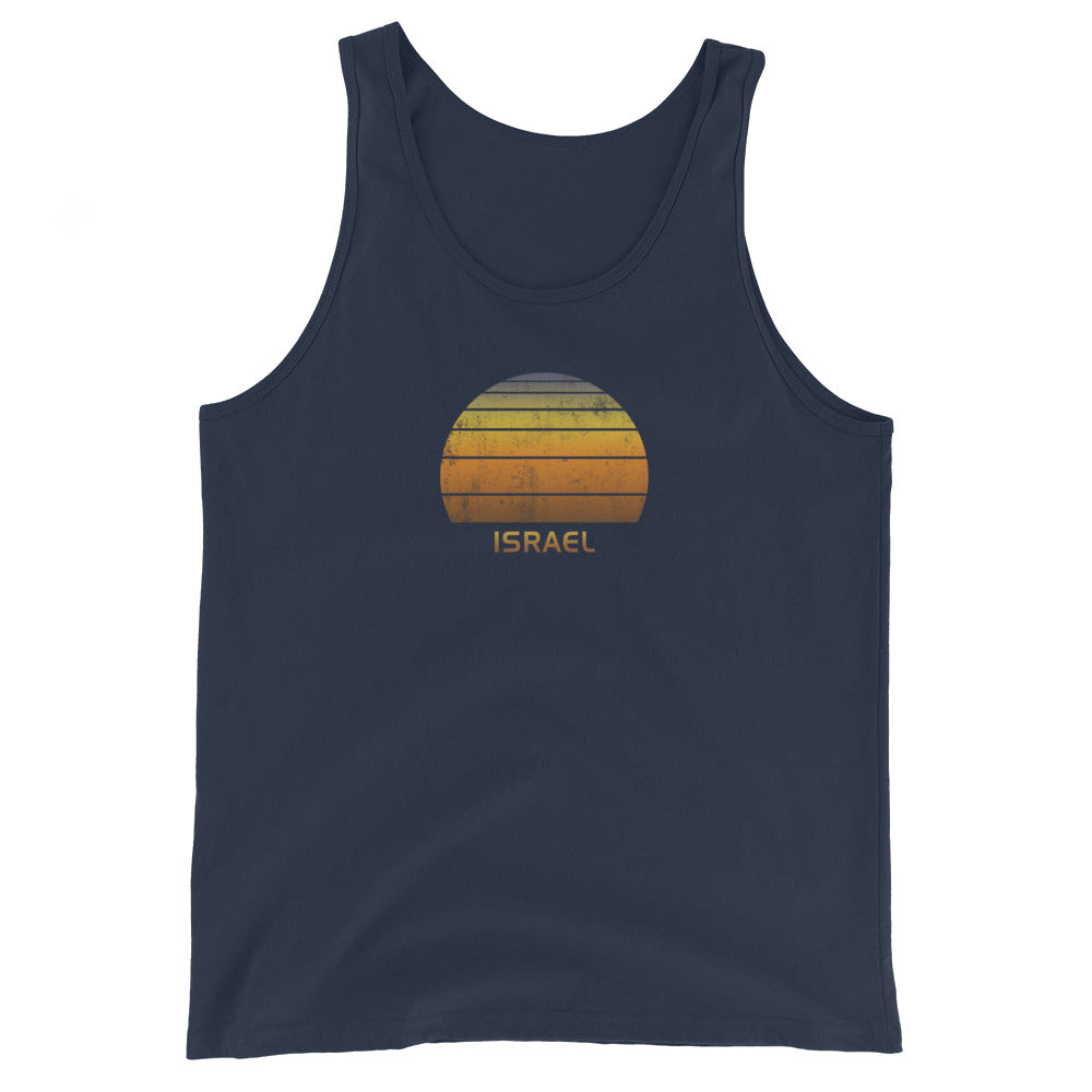 Retro Israel Vintage Sunset Vacation Souvenir Gift Unisex Tank Top