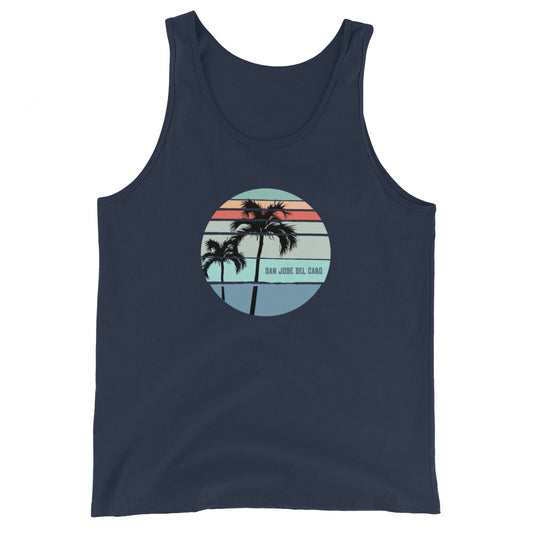 Cool San Jose Del Cabo Mexico Unisex Tank Top Palm Tree Vacation Souvenir Artistic