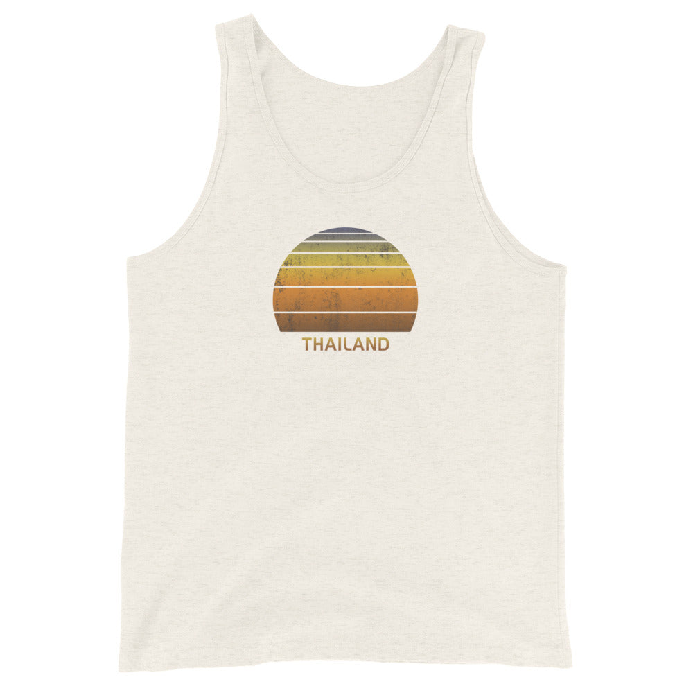 Retro Thailand Vintage Sunset Vacation Souvenir Unisex Tank Top