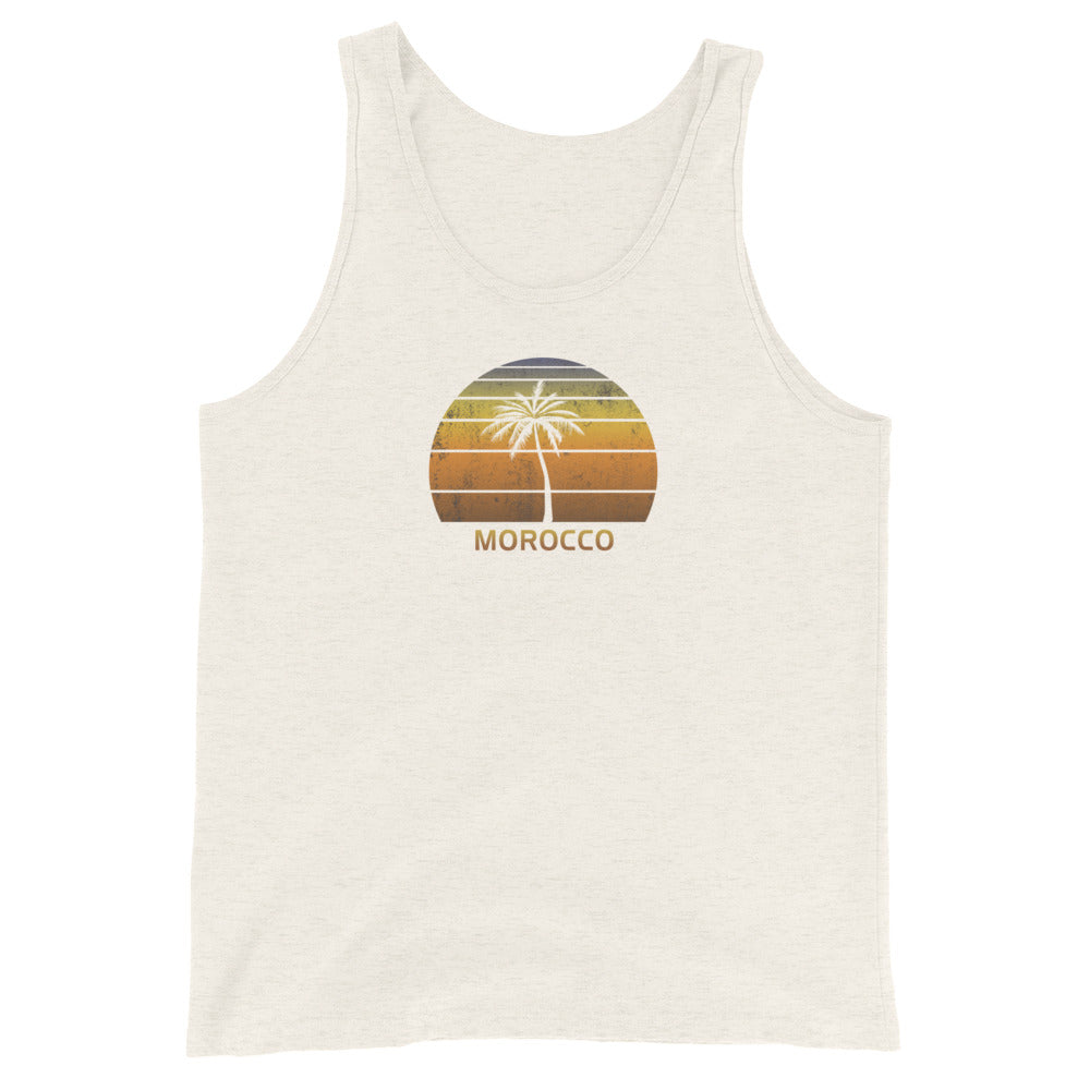 Retro Morocco Africa Vintage Sunset Beach Vacation Souvenir Unisex Tank Top